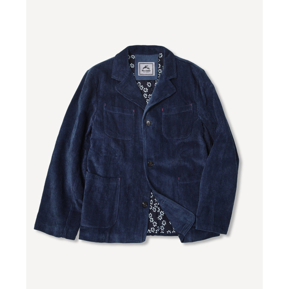 USA Ship French Indigo-Dyed Corduroy Work Jacket XL Reproduction TC Brand